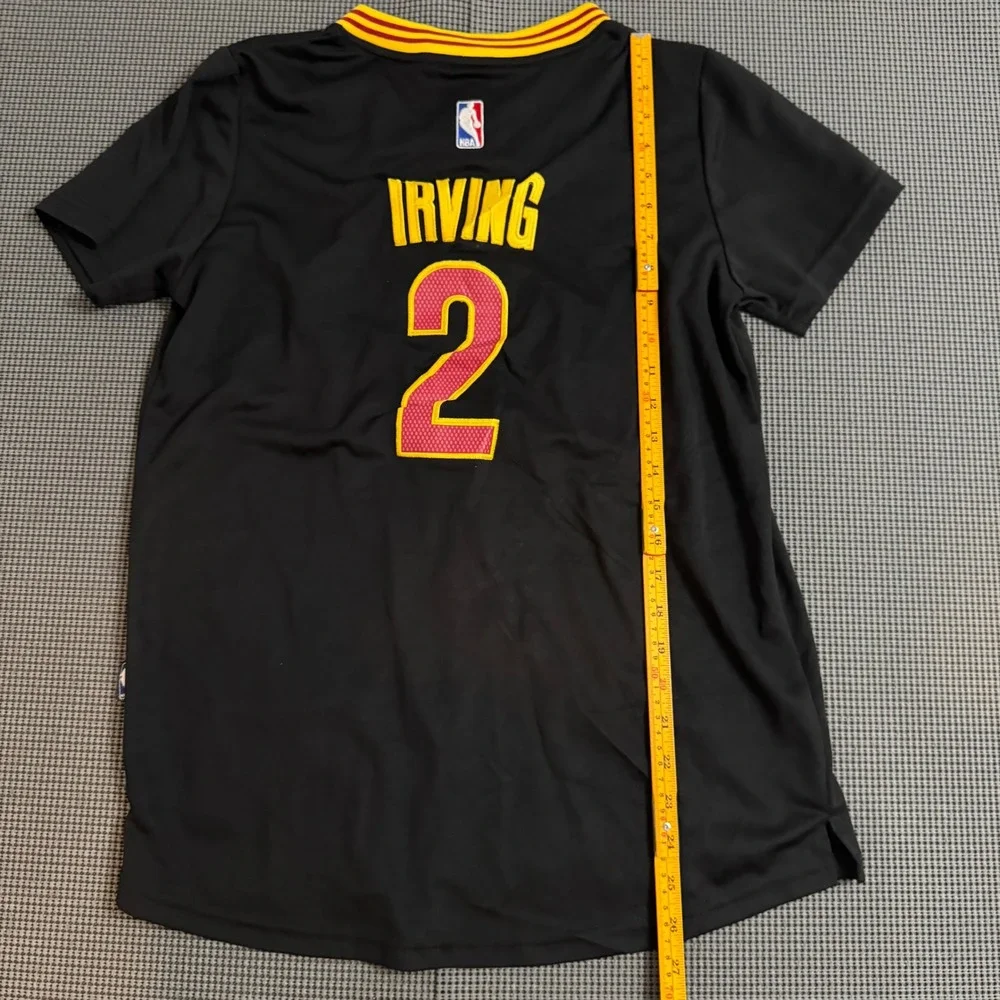 Adidas Kyrie Irving Cavaliers 2016 Finals Black Sleeved Jersey Youth XL
